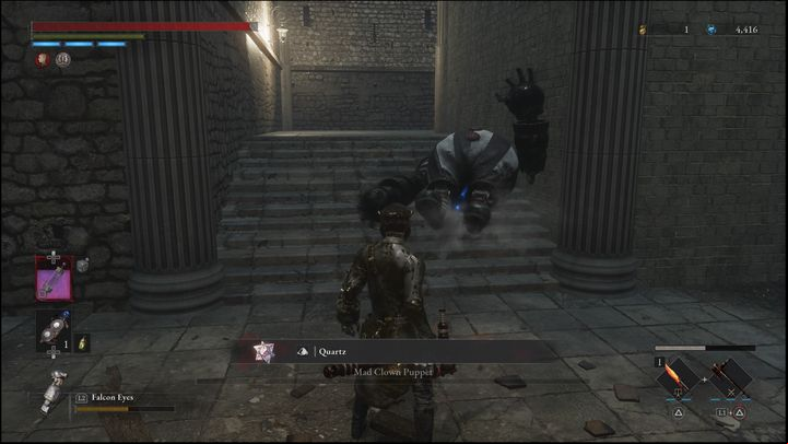 For defeating the Mad Clown Puppet you will receive 6805 Ergo and Quartz - Lies of P: How to defeat the Mad Clown Puppet boss? - Sidebars - Lies of P Guide