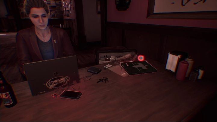 If you decide you've already looked through everything, look into Diane's emotions to see something new - Life is Strange True Colors: Bar - walkthrough - Chapter 3 Monster or Mortal - Life is Strange True Colors Guide