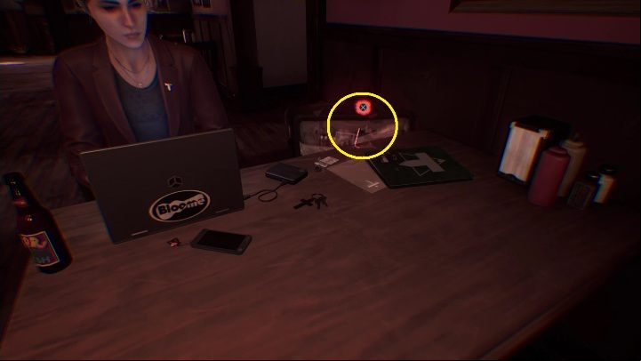 Regardless of Diane's emotional state, you'll notice a flash drive in her handbag - Life is Strange True Colors: Bar - walkthrough - Chapter 3 Monster or Mortal - Life is Strange True Colors Guide