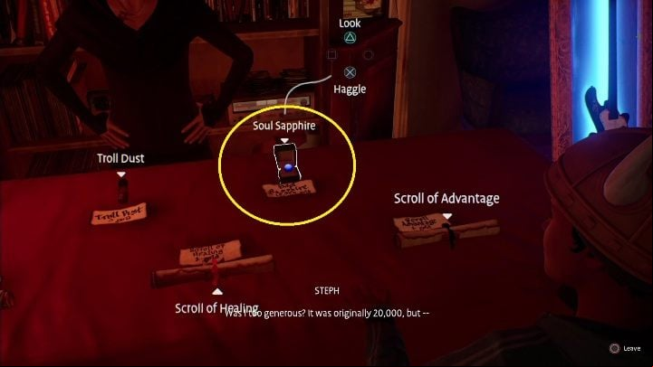 Look for "Soul Sapphire" on the stand - Life is Strange True Colors: LARP - walkthrough - Chapter 3 Monster or Mortal - Life is Strange True Colors Guide