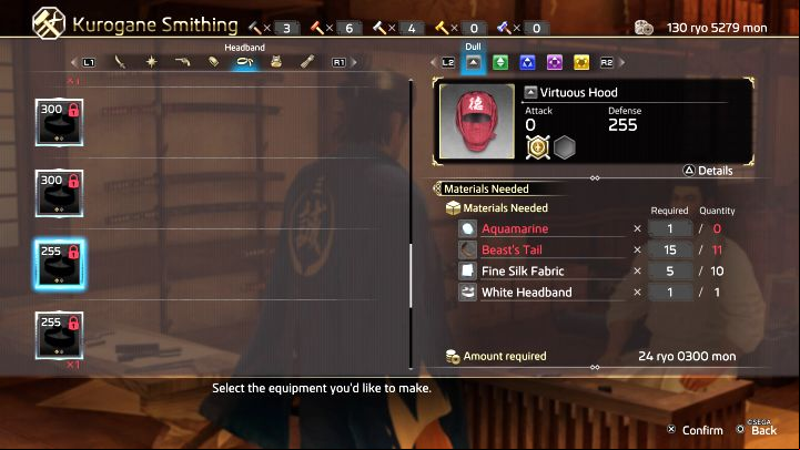 You can also increase your Virtue growth later in the game by crafting a Virtuous Hood at the Kurosane Smithing blacksmith - Kurogane Smithing (Crafting) - Like a Dragon Ishin: How to earn Virtue Points? - Ryoma and character development - Like a Dragon Ishin Guide