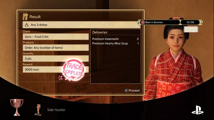 How to unlock: Complete 10 Trade Orders in the second house - Like a Dragon Ishin: Trophies/Achievements - list, trophy guide - Appendix - Like a Dragon Ishin Guide