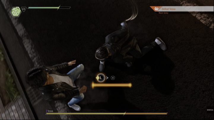 Once you have dealt enough damage to him, it will trigger his special attack animation - Lost Judgment: Chapter 9 The Weight of Guilt - walkthrough - Main Storyline - Lost Judgment Guide