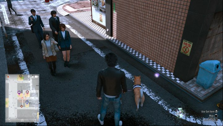Finally, call on the dog detective who will lead you to the prize, the Inharmonic Record - Lost Judgment: Squirrel search Showa Street - all squirrels, map - Kamurocho - Lost Judgment Guide