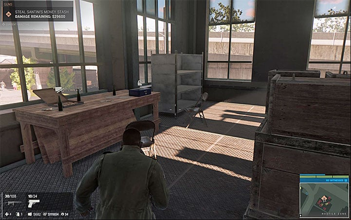 Hold the interaction button to open the chest - Guns (weapons racket) | Walkthrough - Story missions - Mafia III Game Guide