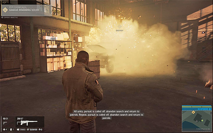 Use C4 or grenades to destroy the trucks with chemicals - P (drugs racket) | Walkthrough - Story missions - Mafia III Game Guide
