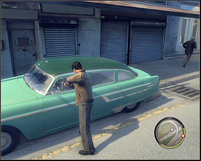 The best way to steal a car is to break a window on the driver's side - Cars - Hints - Mafia II - Game Guide and Walkthrough