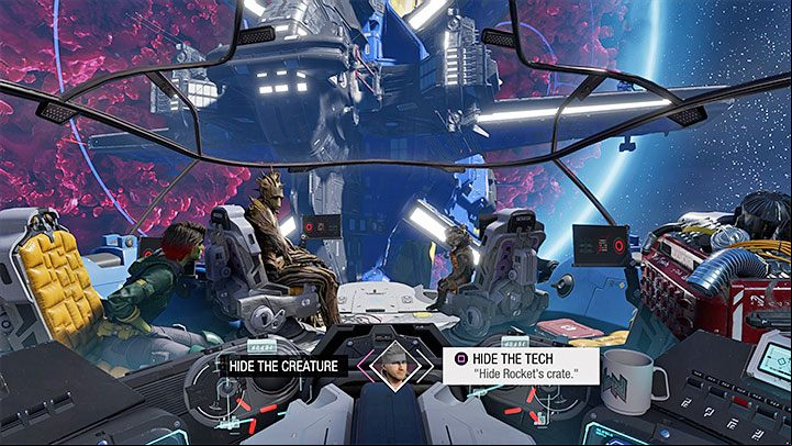 Additional hint - in Chapter 2 there's an important choice about hiding something on the ship before it's searched by the Nova Corps - Guardians of the Galaxy: The Ship Milano - Basics - Guardians of the Galaxy Guide