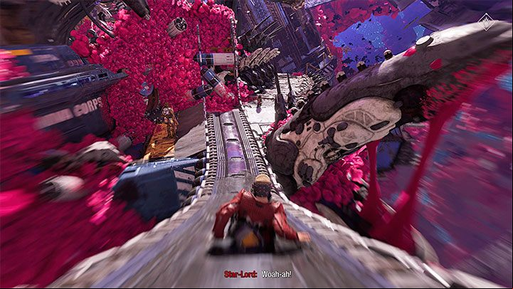 Moving forward you'll need to use your jet boots and your ability to double jump - Guardians of the Galaxy: Prologue and Chapter 1 - walkthrough - Solucja - Guardians of the Galaxy Guide