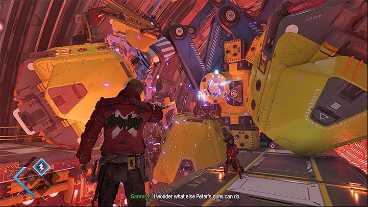 You've now unlocked Lightning Shots - as a reminder, you can switch between elements with the D-Pad - Guardians of the Galaxy: Chapter 7 - walkthrough - Walkthrough - Guardians of the Galaxy Guide