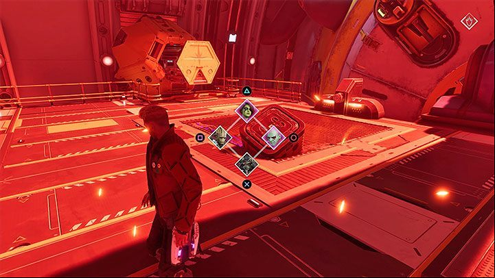 In the next area use the vizor to observe the electricity flow - Guardians of the Galaxy: Chapter 7 - walkthrough - Walkthrough - Guardians of the Galaxy Guide