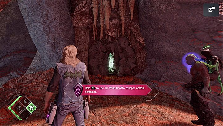 You've unlocked Wind Shot - you can activate it by pressing the right d-pad button - Guardians of the Galaxy: Chapter 10 - walkthrough, solution - Walkthrough - Guardians of the Galaxy Guide