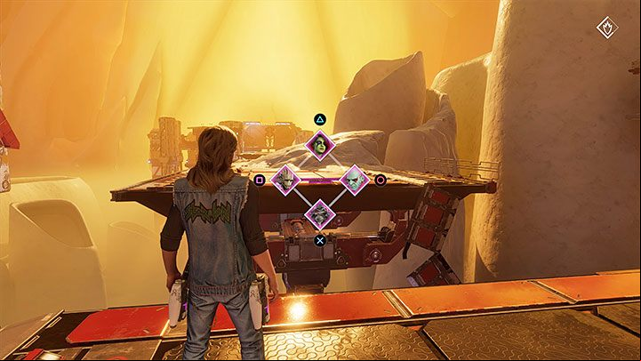 Now, you need to use a narrow age where Drax will line up - Guardians of the Galaxy: Chapter 12 - walkthrough, solution - Walkthrough - Guardians of the Galaxy Guide