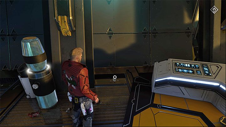 You can find this secret once you step into the larger control room, which you can reach, for example, by ing the room with the prisoner in the cell - Guardians of the Galaxy: Chapter 5 - all secrets/collectibles, list - Secrets and Finds - Guardians of the Galaxy Guide