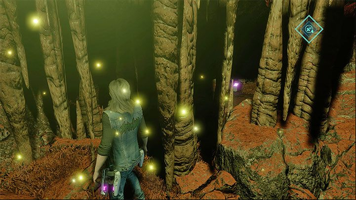 You can find the secret after solving the waterfall puzzle and getting to the dark cave-labyrinth - the starting location is shown on picture 1, and Groot will start lighting up the cave for the team - Guardians of the Galaxy: Chapter 10 - All secrets/collectibles, list - Secrets and Finds - Guardians of the Galaxy Guide