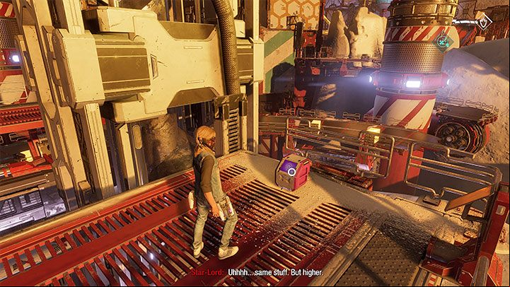 Climb onto the balcony and go to its opposite end - Guardians of the Galaxy: Chapter 12 - All secrets/collectibles, list - Secrets and Finds - Guardians of the Galaxy Guide