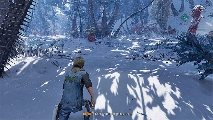 This is one of the three secrets obtainable after reaching the large area with spores you'll enter after spotting the first Wendigo in the distance - Guardians of the Galaxy: Chapter 13 - all secrets/collectibles, list - Secrets and Finds - Guardians of the Galaxy Guide