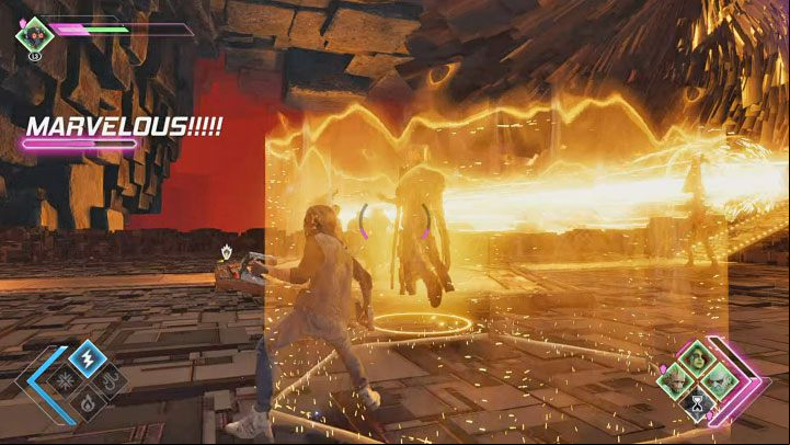 During the battle Star-Lord can be trapped in a forcefield as shown on the picture above - Guardians of the Galaxy: Grand Unifier Raker - how to beat? - Bosses - Guardians of the Galaxy Guide