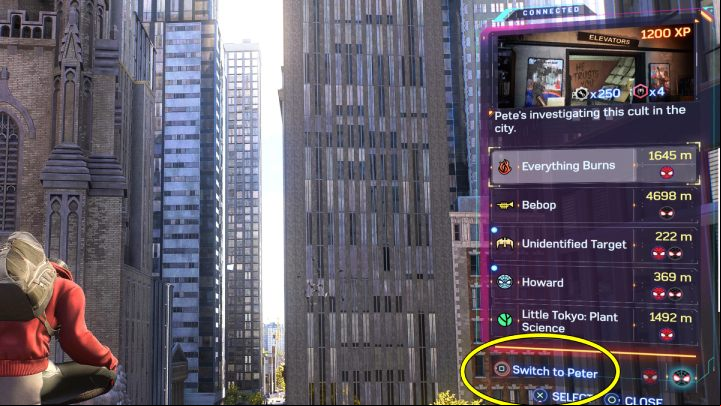 In Marvel's Spider-Man 2, you can switch between Peter and Miles while completing side missions and freely exploring the city - Spider-Man 2: How to change character? - FAQ - Spider Man 2 Guide
