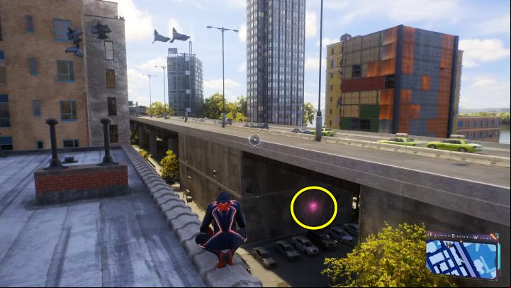 This Spiderbot is under the bridge - Spider-Man 2: All Spider-bot locations - Secrets and Collectibles - Spider Man 2 Guide