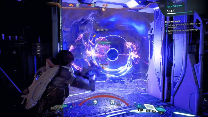 It is worth to stay inside in order to make it difficult for the enemy to hit you. - The Flophouse on Elaaden - Elaaden - Mass Effect: Andromeda Game Guide