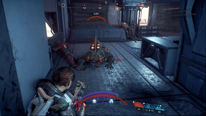 This phase of the mission requires you to kill all enemies on the ground floor of the command center. - The Flophouse on Elaaden - Elaaden - Mass Effect: Andromeda Game Guide