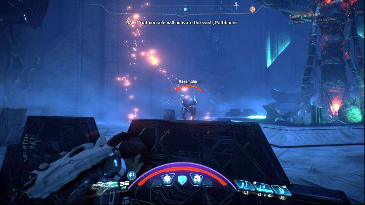 One of many combats with the Remnant. - Taming a Desert on Elaaden - Elaaden - Mass Effect: Andromeda Game Guide