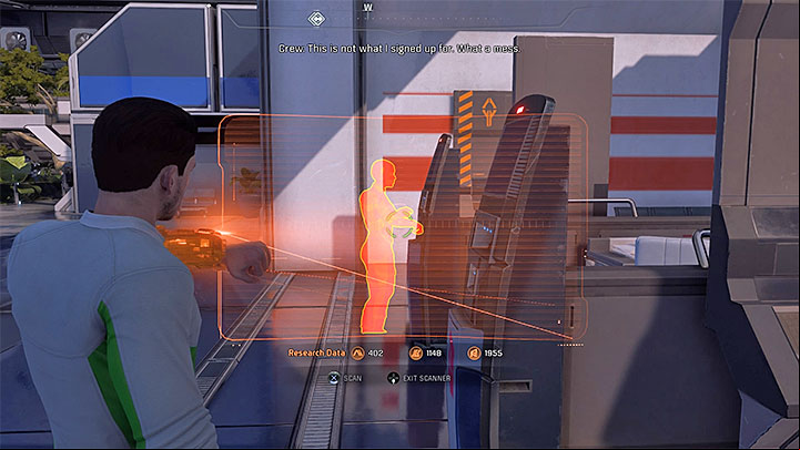 Equip the scanner and follow the interactive clues left by your targets previous activities - Contagion | Nexus side quests - Nexus - Mass Effect: Andromeda Game Guide