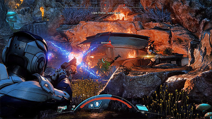 The aliens should be attacked one by one. Also, use covers during combat - Planetside | Priority Ops - Priority Ops (Main quests) - Mass Effect: Andromeda Game Guide