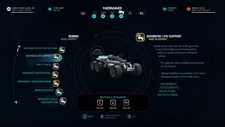 Some of the NOMADs upgrades are more valuable than others. - NOMAD - which upgrades should you start with? - FAQ - Frequently asked questions - Mass Effect: Andromeda Game Guide