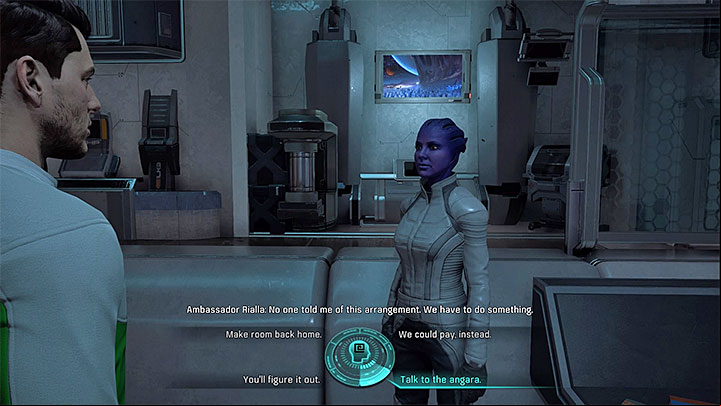 You must advise ambassador Rialla on what should she do - The Vesaal | Aya side quests - Aya - Mass Effect: Andromeda Game Guide