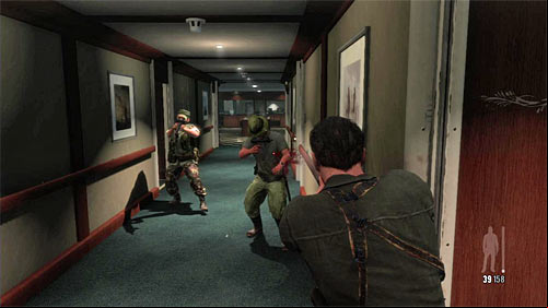 Wait until two enemies show up in the main corridor and only then lean out to eliminate them - Chapter XI - p. 1 - Walkthrough - Max Payne 3 Game Guide & Walkthrough