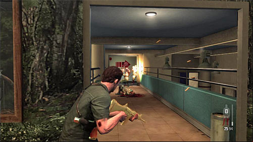 For a while ignore the hall dedicated for the tourists and secure the path (screen) leading on the roof - Chapter XI - p. 4 - Walkthrough - Max Payne 3 Game Guide & Walkthrough