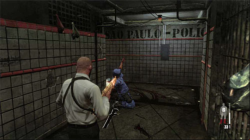 Go through the one of cells and initially go right, prepared to eliminate few another enemies - Chapter XIII - p. 1 - Walkthrough - Max Payne 3 Game Guide & Walkthrough