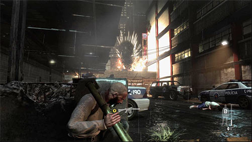 Notice, that behind the parapet you are, there is a rocket launcher - Chapter XIII - p. 1 - Walkthrough - Max Payne 3 Game Guide & Walkthrough