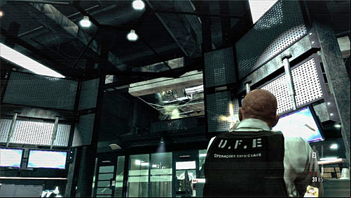 Change slightly your position to have a left part of the balcony in your field of vision (screen) - Chapter XIII - p. 5 - Walkthrough - Max Payne 3 Game Guide & Walkthrough