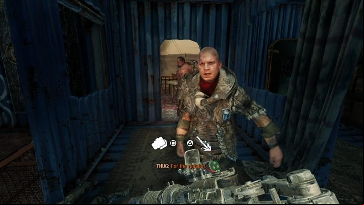 Regardless of which approach you chose, go down the stairs - Metro Exodus: The Barons Fortress - walkthrough - The Caspian Sea - Metro Exodus Guide