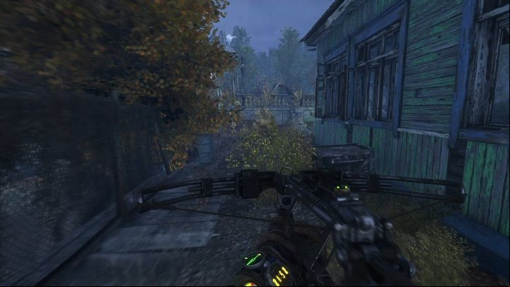 Avoid larger groups of enemies by moving along the fences - Metro Exodus: First with the locals - walkthrough - Taiga - Metro Exodus Guide