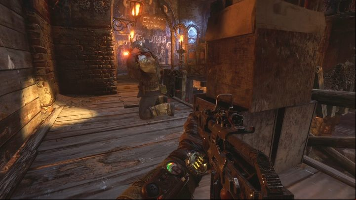 If you stun a large number of enemies, at some point the enemies will surrender even if you dont kill any of them - Metro Exodus: Escaping the Church - walkthrough - Volga - Metro Exodus Guide