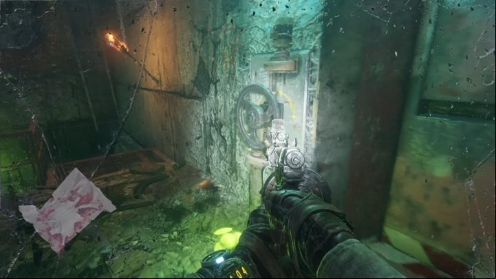 Use the reel to open the gate - Metro Exodus: Hangar with a big fish - walkthrough - Volga - Metro Exodus Guide