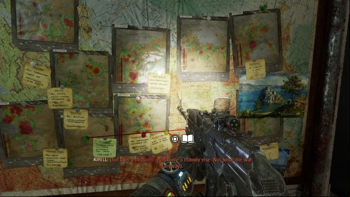 Location: The note is among the maps - Metro Exodus: Diaries and postcards in Autumn and the Dead City - collectibles - Diaries and postcards - Metro Exodus Guide