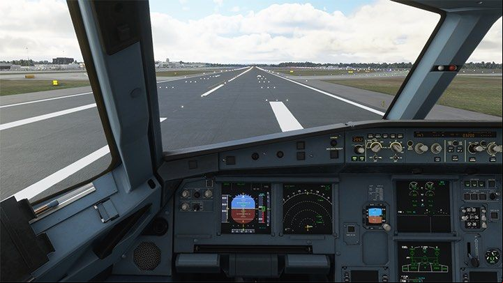 With Auto Brakes well set, there should be no need to brake with the wheels - Microsoft Flight Simulator: ILS landing - enger aircraft - Example flight - Microsoft Flight Simulator 2020 Guide