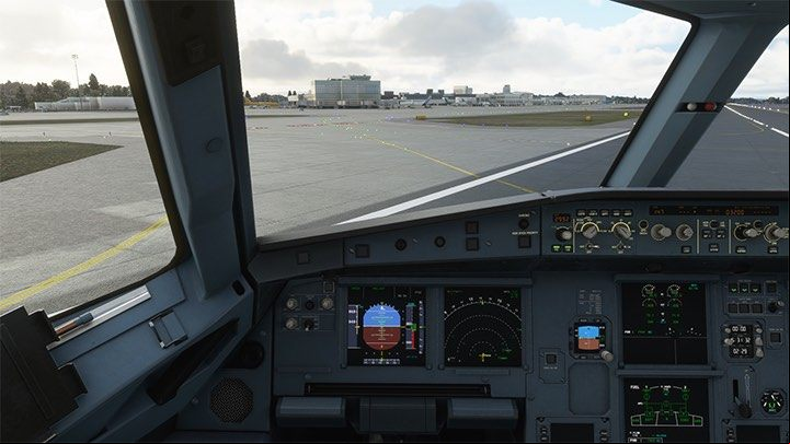 You can now exit the runway at the nearest exit marked with a yellow taxiway - Microsoft Flight Simulator: ILS landing - enger aircraft - Example flight - Microsoft Flight Simulator 2020 Guide