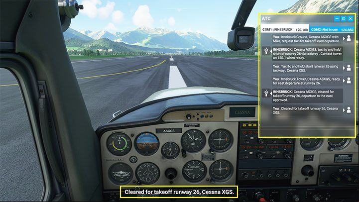 2- Set Altimeter - Microsoft Flight Simulator: Take-off - Flying school - Microsoft Flight Simulator 2020 Guide