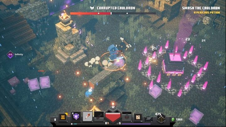 3 - Minecraft Dungeons: Corrupted Cauldron boss fight walkthrough - Bosses - Minecraft Dungeons Guide