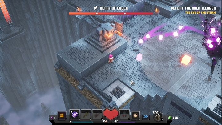 Lets start with the first attack - exploding missiles - Minecraft Dungeons: Arch-Illager boss fight walkthrough - Bosses - Minecraft Dungeons Guide