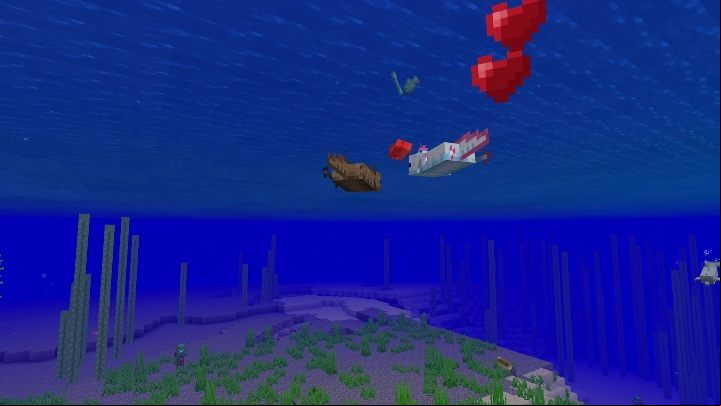 Achievement description: Help Axolotl fight the enemy mob - Minecraft Caves & Cliffs: Achievements - list - Minecraft Caves & Cliffs Update - Minecraft Guide