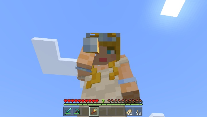 The spyglass zooms in on any location in the field of view - Minecraft Caves & Cliffs: Spyglass - how to make? - New items - Minecraft Guide