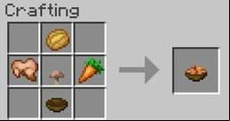 This is a fairly complex recipe that will allow you to restore half of health and the same amount of Saturation (resistance to hunger) - Minecraft: Food - recipes, list, crafting - Recipes - Minecraft Guide