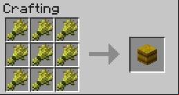 Wheat can be arranged into a bale - Minecraft: Food - recipes, list, crafting - Recipes - Minecraft Guide